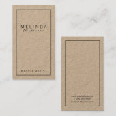 Professioneel, eenvoudig, modern Kraft-papier Visitekaartje (Voorkant / Achterkant)