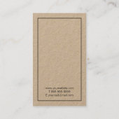 Professioneel, eenvoudig, modern Kraft-papier Visitekaartje (Achterkant)