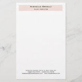 Professioneel Eenvoudig Modern Minimalistisch  Briefpapier (Voorkant)