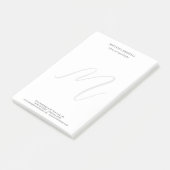Professioneel Eenvoudig Modern Minimalistisch Mono Post-it® Notes (Schuin)