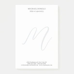 Professioneel Eenvoudig Modern Minimalistisch Mono Post-it® Notes