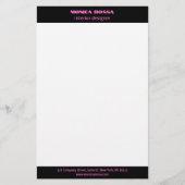 Professioneel Eenvoudig Modern Neon Roze Papier (Voorkant)