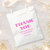 Professioneel Eenvoudig Modern Neon Roze Zwart Bedankzakje (Geknipt)