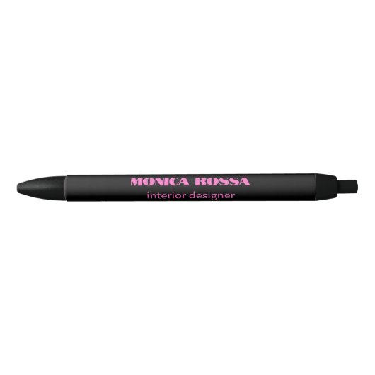 Professioneel Eenvoudig Modern Neon Roze Zwart Zwarte Inkt Pen (Voorkant)