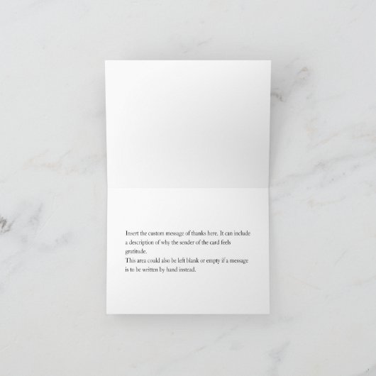 Professioneel, eenvoudig & neutraal "Bedankt!" + N Kaart (Binnen)