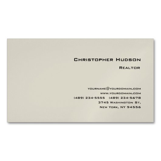 Professioneel Eenvoudig Onroerend goed Magnetisch Visitekaartje (Voorkant)