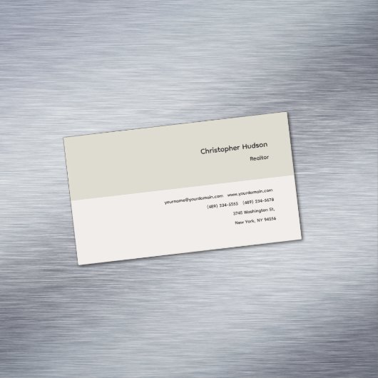 Professioneel Eenvoudig Onroerend goed Magnetisch Visitekaartje (Voorbeeld)
