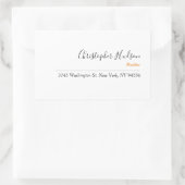 Professioneel Eenvoudig Onroerend goed Rechthoekige Sticker (Tas)