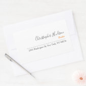 Professioneel Eenvoudig Onroerend goed Rechthoekige Sticker (Envelop)