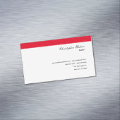 Professioneel Eenvoudig Onroerend goed Rood Wit Magnetisch Visitekaartje (Voorbeeld)