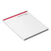 Professioneel Eenvoudig Onroerend goed Rood Wit Notitieblok (Schuin)