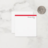 Professioneel Eenvoudig Onroerend goed Rood Wit Notitiekaartje (Voorkant / Achterkant in situ)