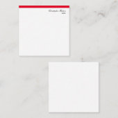 Professioneel Eenvoudig Onroerend goed Rood Wit Notitiekaartje (Voorkant / Achterkant)