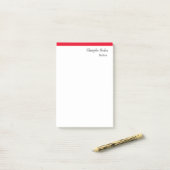 Professioneel Eenvoudig Onroerend goed Rood Wit Post-it® Notes (Op bureau)