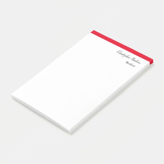 Professioneel Eenvoudig Onroerend goed Rood Wit Post-it® Notes (Schuin)