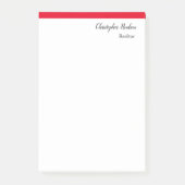 Professioneel Eenvoudig Onroerend goed Rood Wit Post-it® Notes (Voorkant)