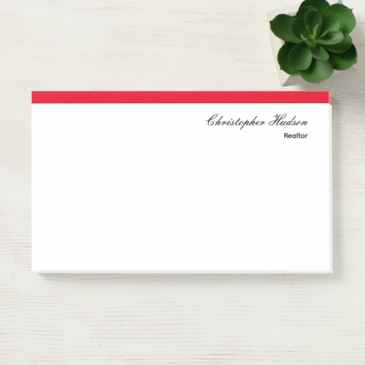Professioneel Eenvoudig Onroerend goed Rood Wit Post-it® Notes (Kantoor)