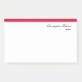 Professioneel Eenvoudig Onroerend goed Rood Wit Post-it® Notes (Voorkant)