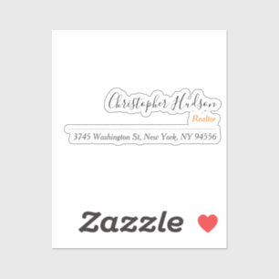 Professioneel Eenvoudig Onroerend goed Sticker