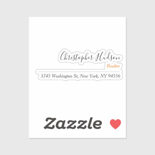 Professioneel Eenvoudig Onroerend goed Sticker (Vel)