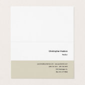 Professioneel Eenvoudig Onroerend goed Visitekaartje (Buitenkant ongevouwen)