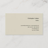 Professioneel Eenvoudig Onroerend goed Visitekaartje (Voorkant)