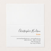 Professioneel Eenvoudig Onroerend goed Visitekaartje (Buitenkant ongevouwen)