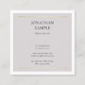 Professioneel eenvoudig ontwerp, creatief design,  vierkante visitekaartje (Achterkant)