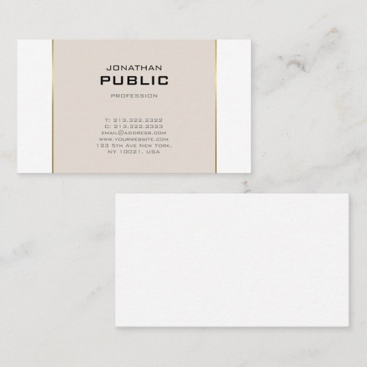 Professioneel Eenvoudig Ontwerp Trendy Creatieve V Visitekaartje (Voorkant / Achterkant)