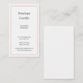 Professioneel, eenvoudig, rood wit visitekaartje (Voorkant / Achterkant)