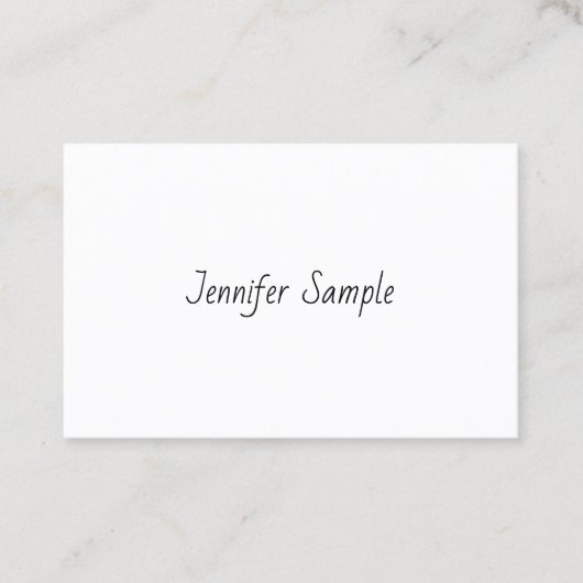 Professioneel Eenvoudig Sjabloon Handschrift Moder Visitekaartje (Voorkant)