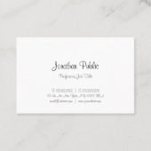 Professioneel Eenvoudig Sjabloon Kalligrafie Scrip Visitekaartje (Achterkant)