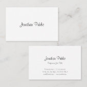 Professioneel Eenvoudig Sjabloon Kalligrafie Scrip Visitekaartje (Voorkant / Achterkant)