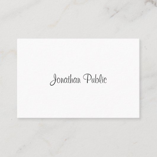 Professioneel Eenvoudig Sjabloon Kalligrafie Scrip Visitekaartje (Voorkant)