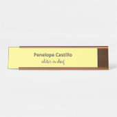 Professioneel, eenvoudig stijlvol bureau naambordje (Voorkant)