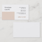 Professioneel, eenvoudig stijlvol minimalistisch visitekaartje (Voorkant / Achterkant)