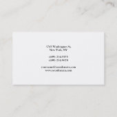 Professioneel, eenvoudig stijlvol minimalistisch visitekaartje (Achterkant)