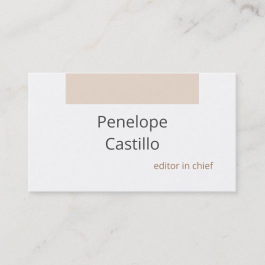 Professioneel, eenvoudig stijlvol minimalistisch visitekaartje (Voorkant)