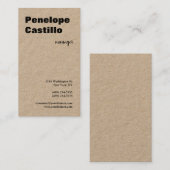 Professioneel, eenvoudig stijlvol visitekaartje (Voorkant / Achterkant)