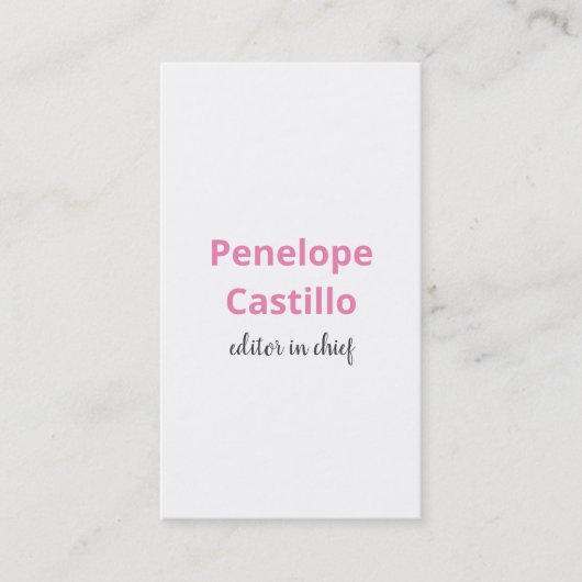 Professioneel, eenvoudig stijlvol visitekaartje (Voorkant)