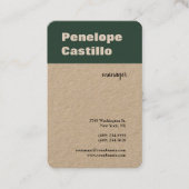 Professioneel, eenvoudig stijlvol visitekaartje (Voorkant)