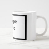 Professioneel, eenvoudig, stijlvol, zwart en wit grote koffiekop (Rechts)