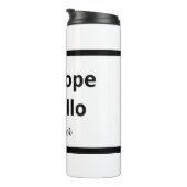 Professioneel, eenvoudig, stijlvol, zwart en wit thermosbeker (Geroteerd rechts)