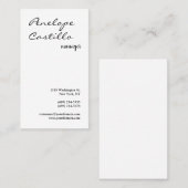 Professioneel, eenvoudig, stijlvol, zwart en wit visitekaartje (Voorkant / Achterkant)