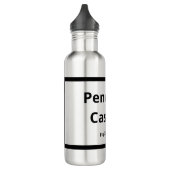 Professioneel, eenvoudig, stijlvol, zwart en wit waterfles  (Links)