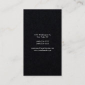 Professioneel, eenvoudig stijlvol zwart grijs visitekaartje (Achterkant)