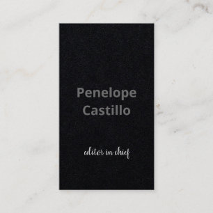 Professioneel, eenvoudig stijlvol zwart grijs visitekaartje