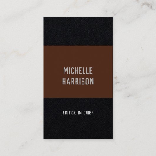 Professioneel, eenvoudig stijlvol, zwart-wit visitekaartje (Voorkant)