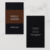 Professioneel, eenvoudig stijlvol, zwart-wit visitekaartje (Voorkant / Achterkant)