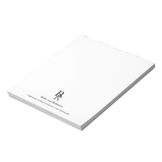 Professioneel eenvoudig uw Logo-bedrijf Notitieblok (Linkerzijde)